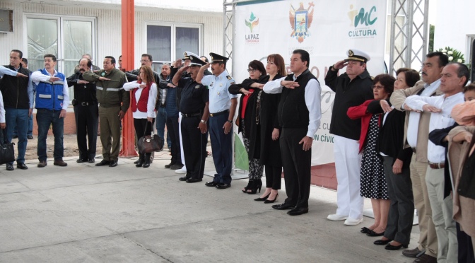 Realiza Ayuntamiento de La Paz Lunes Cívico en la Dirección de Protección Civil